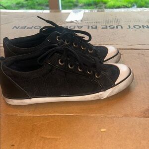 Coach Bartlett Black Canvas Sneakers